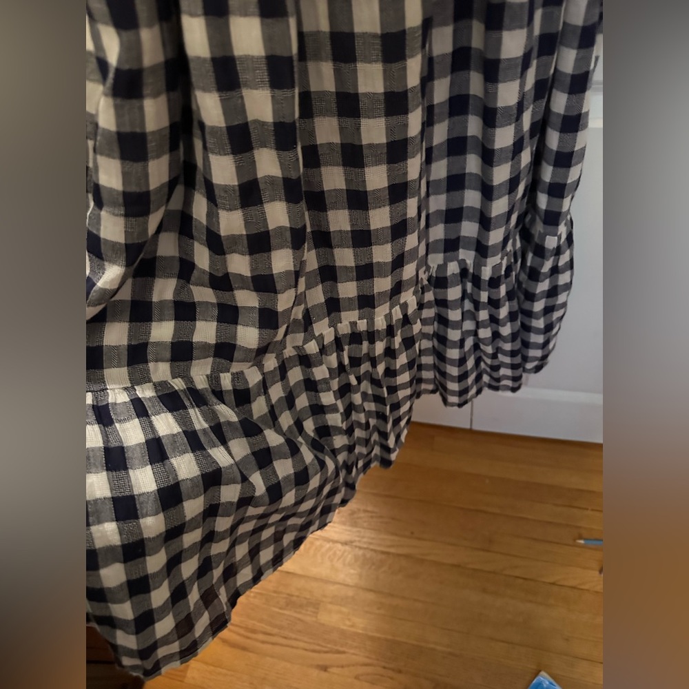 Navy & white checkered midi/maxi dress - Picture 5 of 5